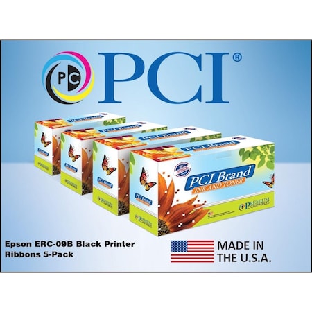 Pci Pci Epson Erc-09B (Erc09B) 5-Pack Of Black Nylon Replacement, PK5 ERC09BPC
